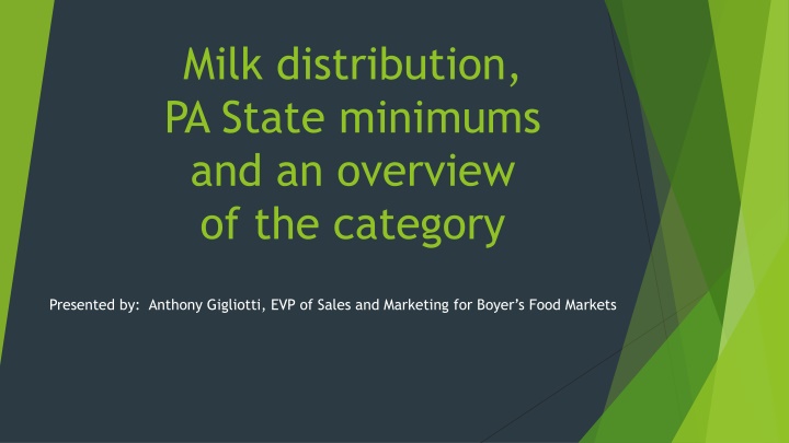milk distribution pa state minimums n.w