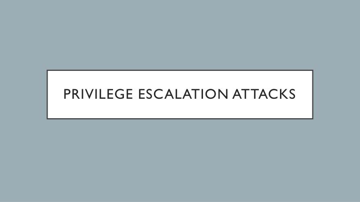 privilege escalation attacks n.w