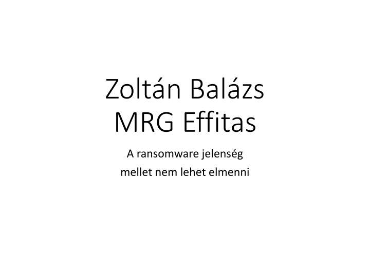 zolt n bal zs mrg effitas n.w