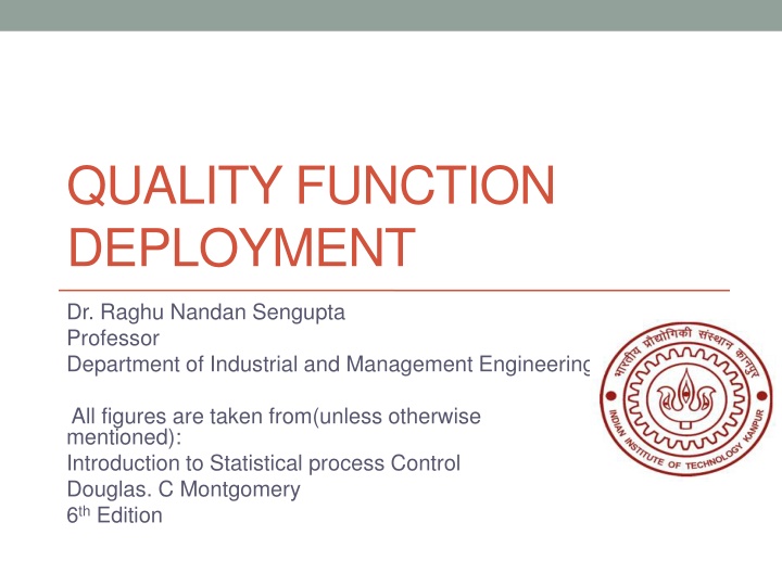 quality function deployment n.w