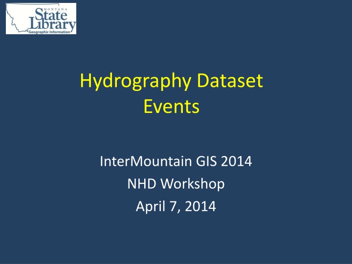 hydrography dataset events n.w