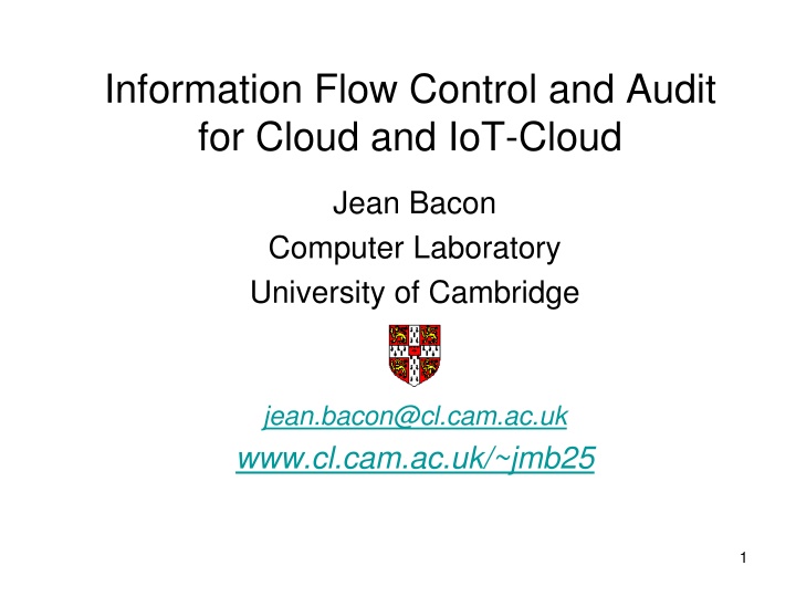 information flow control and audit for cloud n.w
