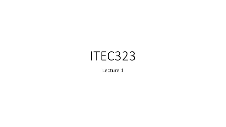 itec323 n.w