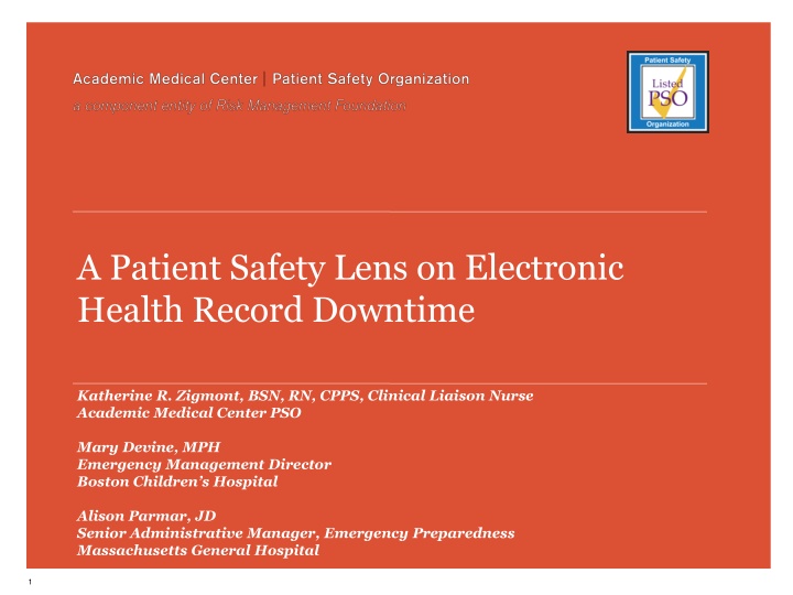 a patient safety lens on electronic health record n.w