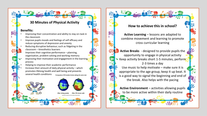 30 minutes of physical activity n.w