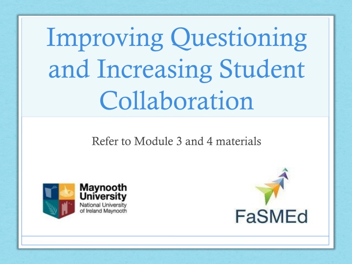 improving questioning and increasing student n.w