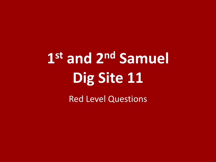 1 st and 2 nd samuel dig site 11 n.w