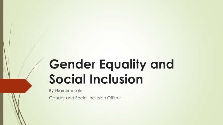 Gender Equality and Social Inclusion by Ekari Jimusole