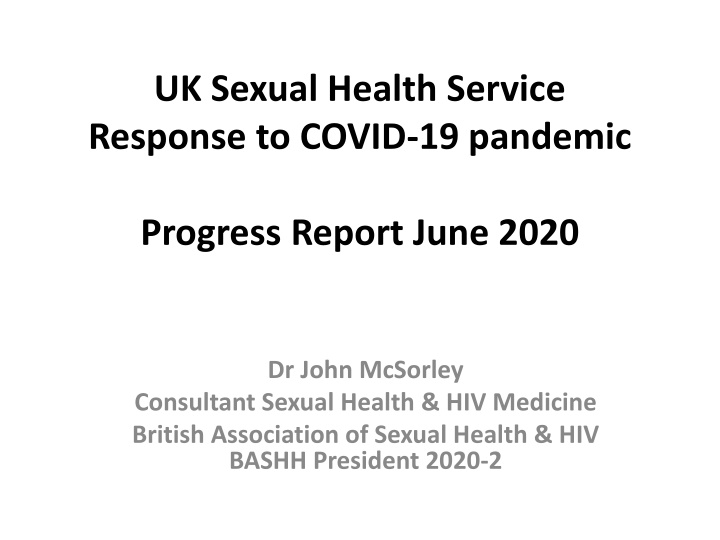 uk sexual health service response to covid n.w