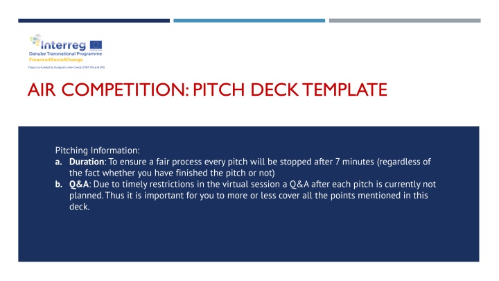 air competition pitch deck template n.w