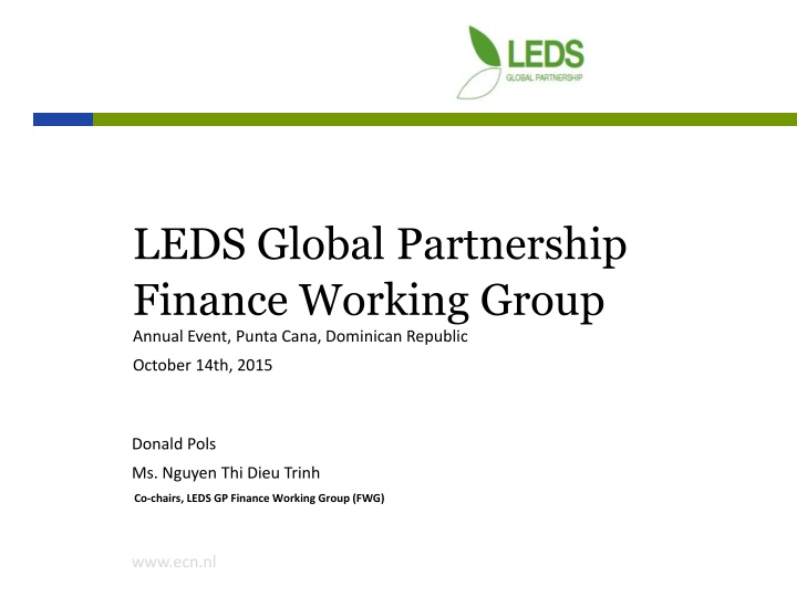 leds global partnership finance working group n.w