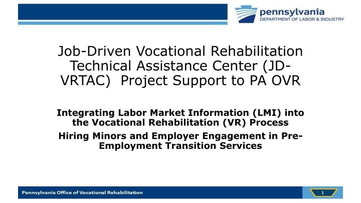 job driven vocational rehabilitation technical n.w