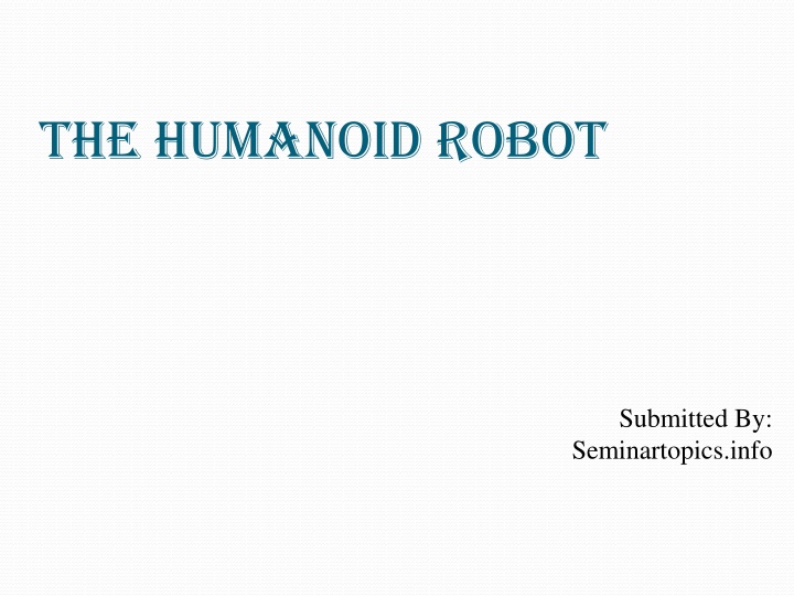 the humanoid robot n.w
