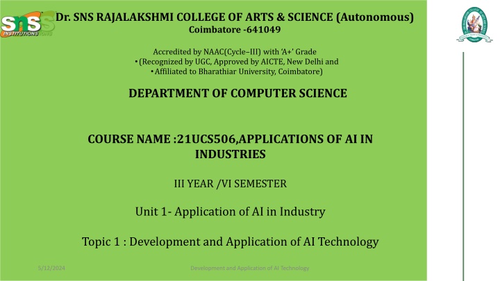 dr sns rajalakshmi college of arts science n.w