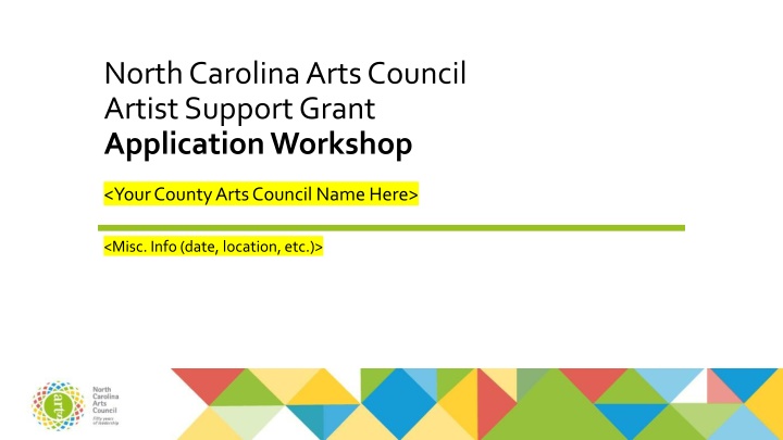 north carolina arts council artist support grant n.w