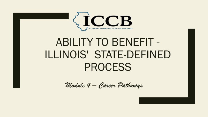 ability to benefit illinois state defined process n.w