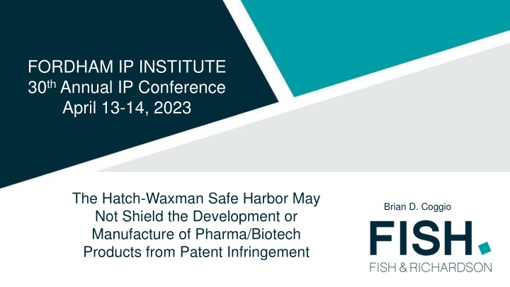fordham ip institute 30 th annual ip conference n.w