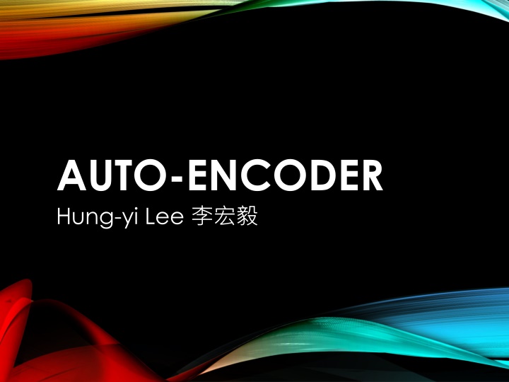 auto encoder hung yi lee n.w