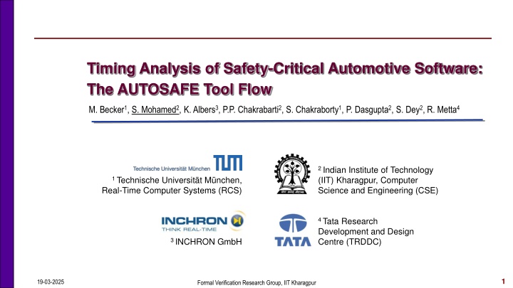 timing analysis of safety critical automotive n.w