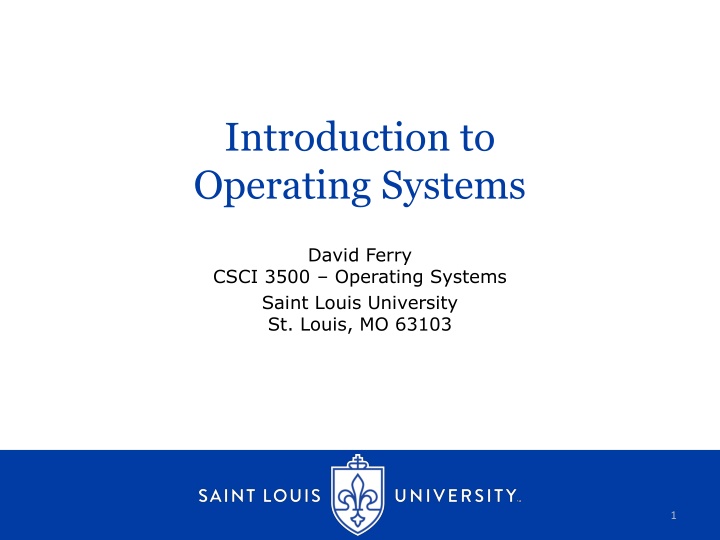 introduction to operating systems n.w