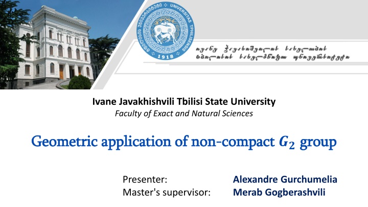 ivane javakhishvili tbilisi state university n.w
