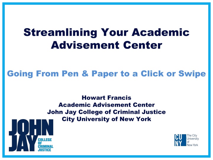 streamlining your academic advisement center n.w