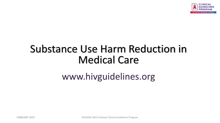 substance use harm reduction in medical care n.w