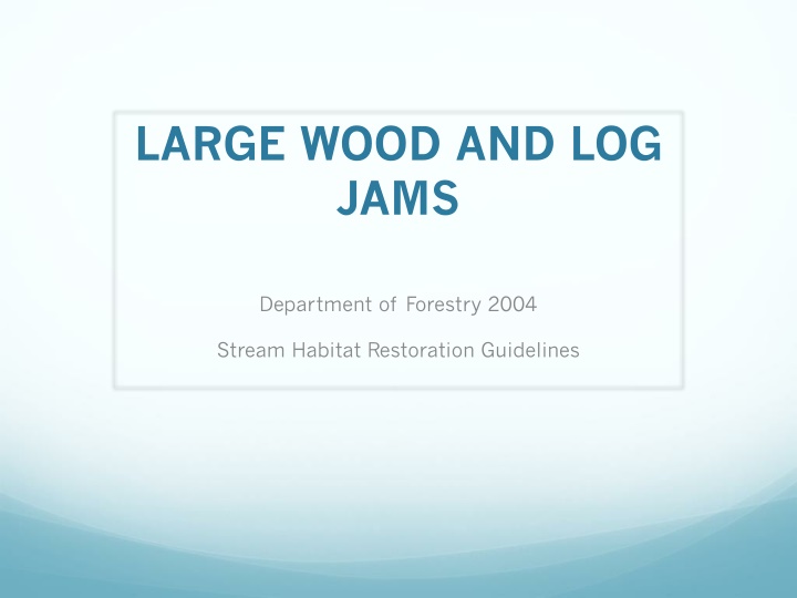large wood and log jams n.w
