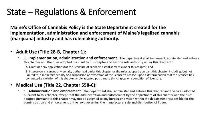 state state regulations enforcement regulations n.w