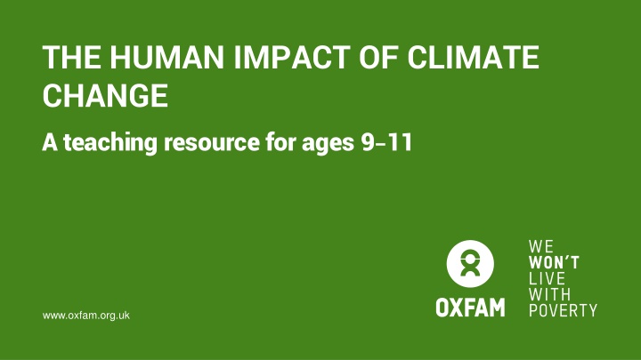 the human impact of climate change a teaching n.w