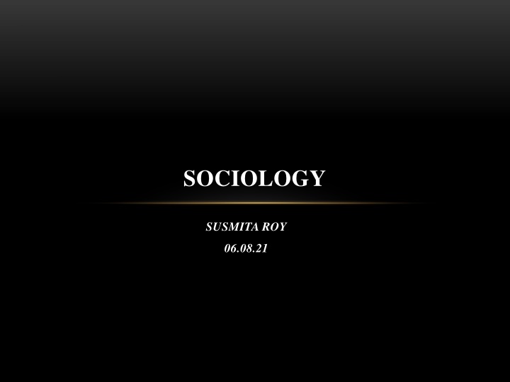 sociology n.w