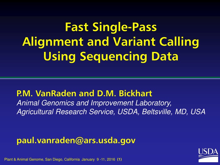 fast single pass alignment and variant calling n.w