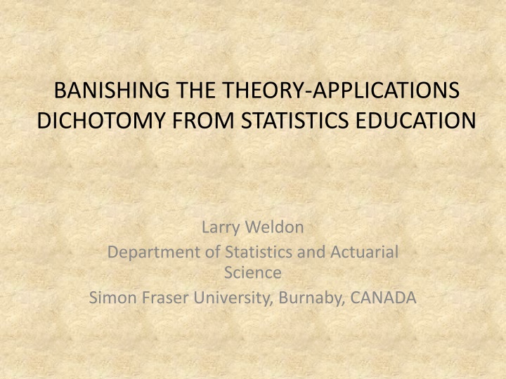 banishing the theory applications dichotomy from n.w