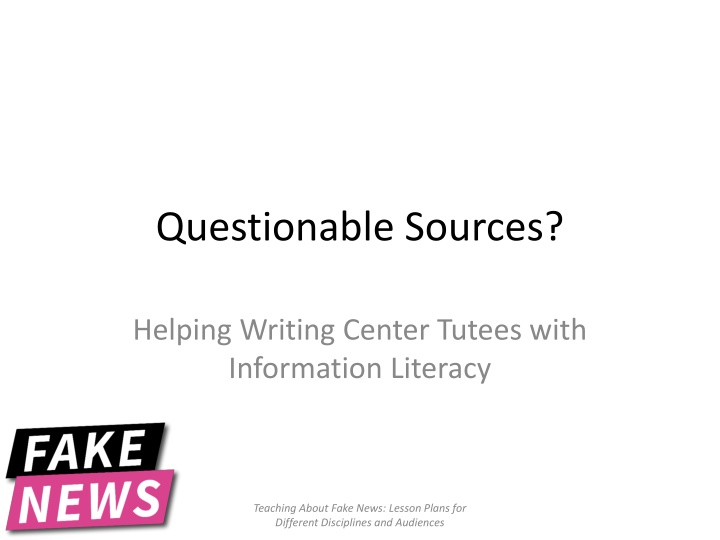 questionable sources n.w