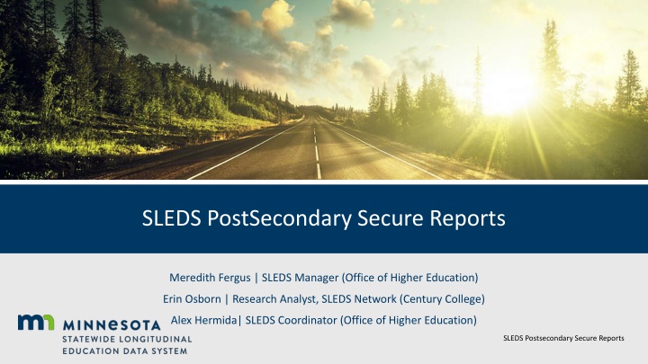 sleds postsecondary secure reports n.w