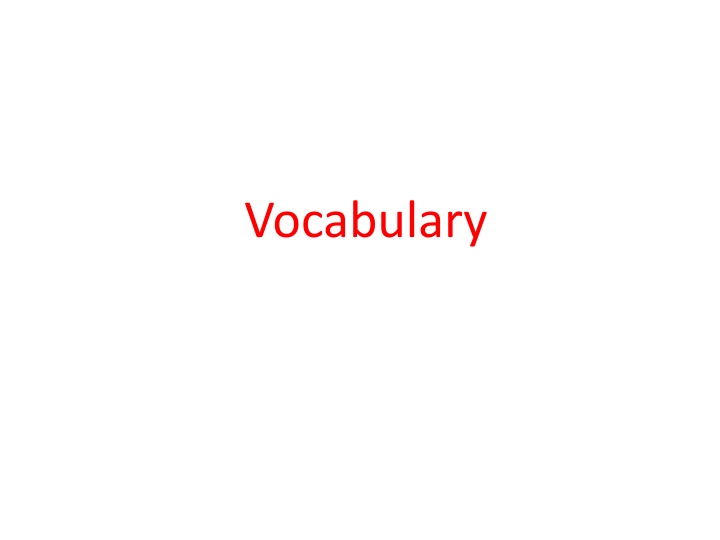 vocabulary n.w