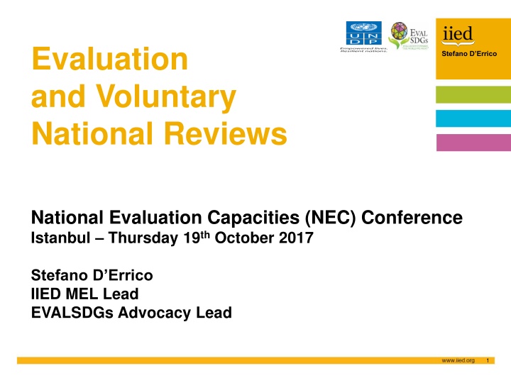 evaluation and voluntary national reviews n.w