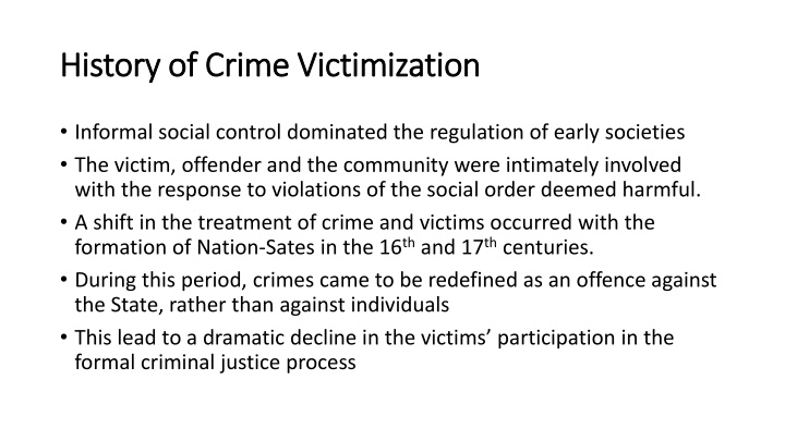 history of crime victimization history of crime n.w