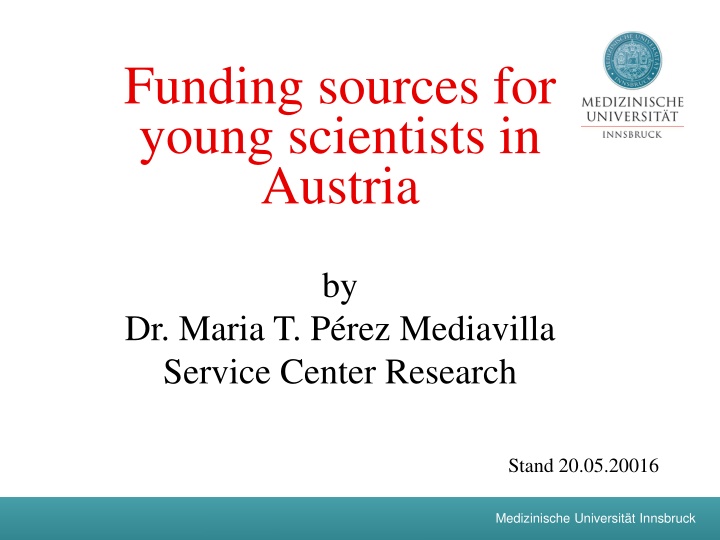 funding sources for young scientists in austria n.w