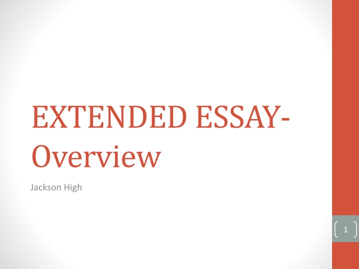 extended essay overview n.w