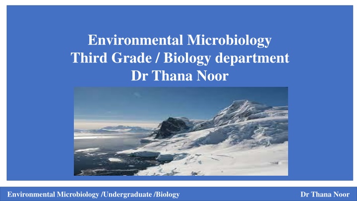 environmental microbiology third grade biology n.w