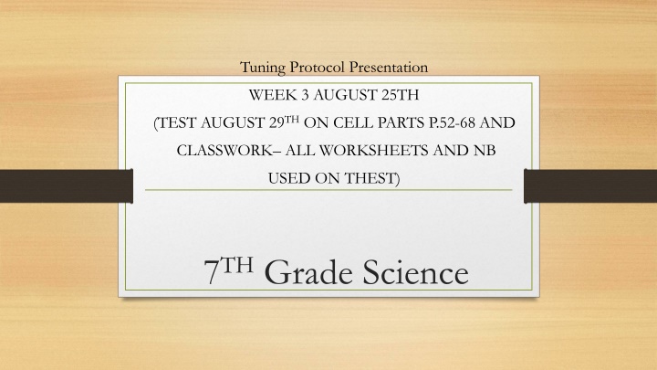tuning protocol presentation n.w