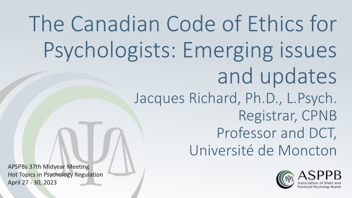Canadian Psychologists' Code of Ethics Updates
