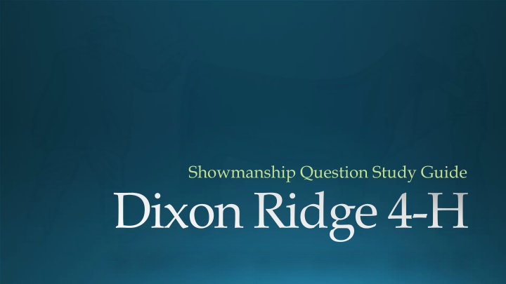 showmanship question study guide n.w