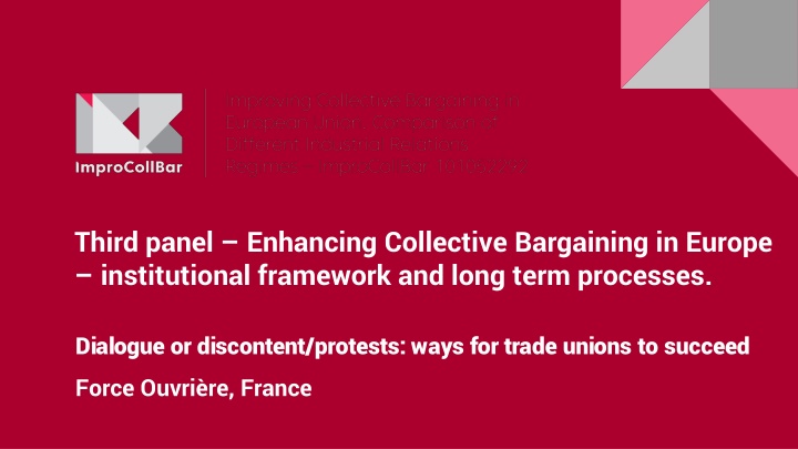 third panel enhancing collective bargaining n.w
