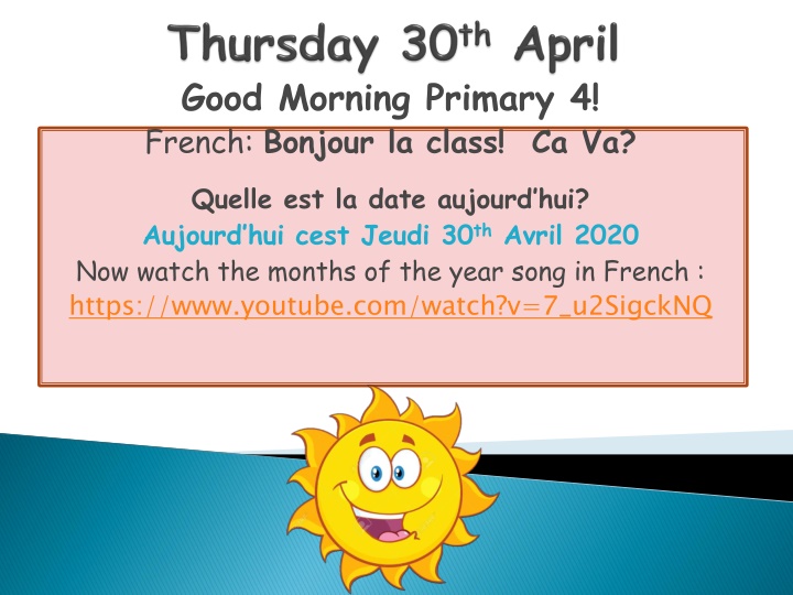good morning primary 4 french bonjour la class n.w