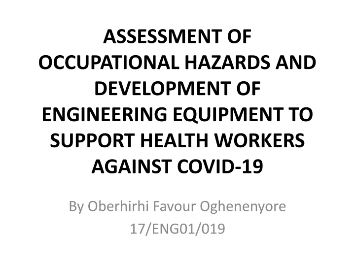 assessment of occupational hazards n.w