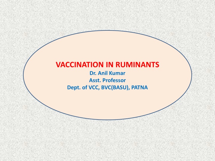 vaccination in ruminants dr anil kumar asst n.w