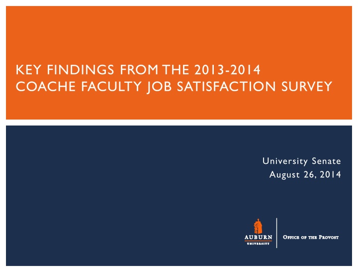 key findings from the 2013 2014 coache faculty n.w
