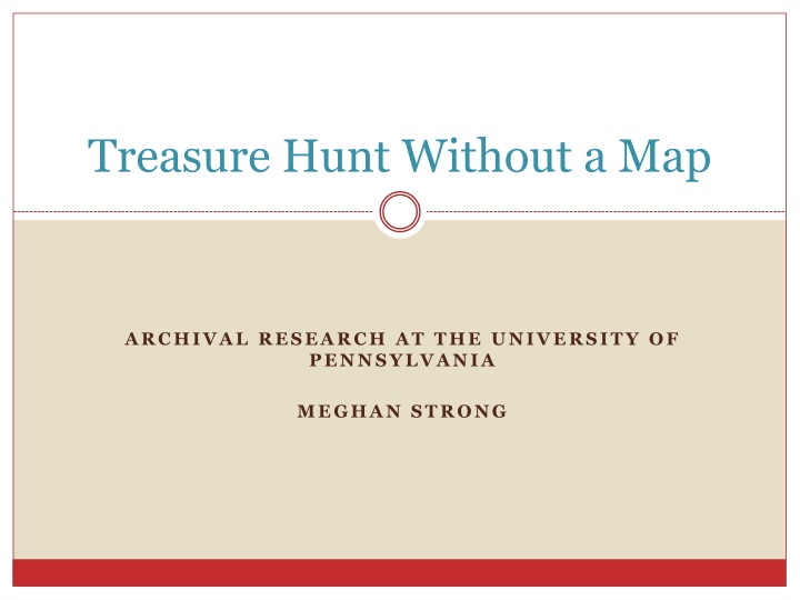 treasure hunt without a map n.w
